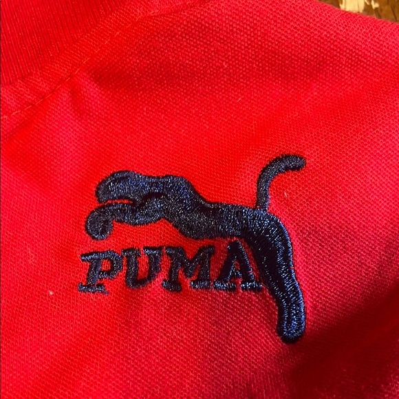 Puma Red and Blue Polo Shirts Casual Sportswear - Picture 3 of 4